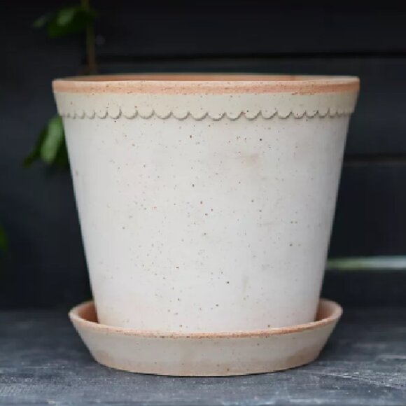 Anthropologie Terrain Bergs Potter Helena Terracotta Pot Saucer Set Medium Rose